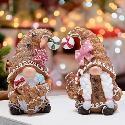 Hodao Christmas Gingerbread Man Gnomes – Christmas Party Home Decor Unique Design Elf Decorations Choice and Special Christmas Decor (Brown) - Image 5