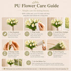 Mandy's 20pcs Artificial Cream Tulips - Image 6