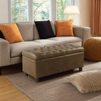 Homepop Home Decor | Button Tufted Storage Bench | Ottoman Bench - Image 8