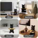 Key Bowl & Decorative Bowl for Entryway Table, Bear Key Holder & Catch All Tray, Decorative Dish for Keys, Jewelry & Candy, Cute Housewarming Gift, Apartment Home Decor (Matte Black) - Image 4