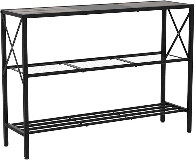 Hoctieon Industrial Console Table, 3 Tier Entryway Table, Hallway Table - Image 5