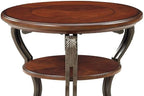 Traditional Style Brown Cherry 1pc Sofa Table Open Bottom Shelf Ornate Design - Image 5