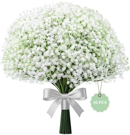 40 Pcs Babys Breath Artificial Flowers-Baby Breath Flowers Artificial Bulk by YOGJKI