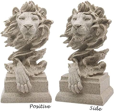 H&W Sandstone Lion Statue, The King of Beasts, Collectible Figurines - Image 2