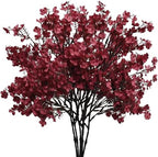 Mandy's 6 Bundles Artificial Burgundy Baby’s Breath Flowers by Mandys