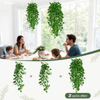 Artificial Pothos Vines 4 Pack, 40" Fake Hanging Plants for Wall Decor Indoor, Lush Heart-Leaf Trailing Vines for Bookshelf Living Room Bedroom Decor - Image 4