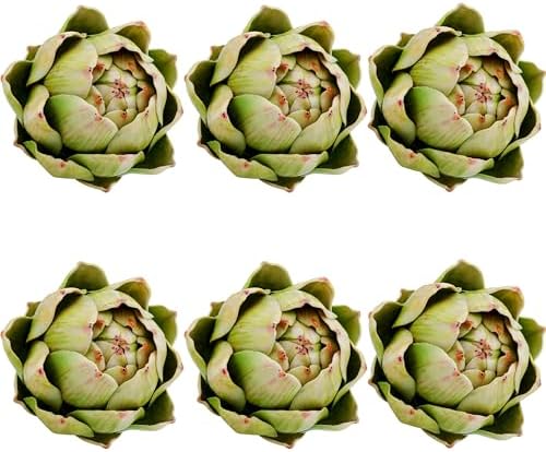 6Pcs Large Faux Artichokes, Bowl Filler Decor for Home,Green by Meiwlong