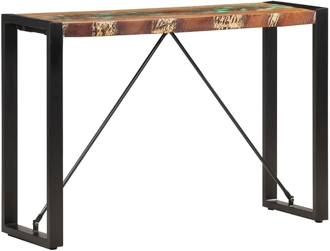 SKM Console Table 110x35x76 cm Solid Reclaimed Wood by SKM