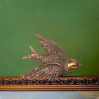 S-MANTIS Vintage Wall Sculpture, Antique Pediment Hallway Wall Art, Hand Painted Bird With Exquisite Wing And Feather Details, Aesthetic Room Decor Unique Gift (Antique Bird) - Image 6
