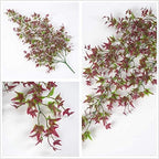 Artificial Hanging Vine, Sweet Potato Leaves Plastic Plants Greenery Faux Ivy Garland Fake Plant UV Resistant for Indoor Outdoor Garden Door Wall Baskets Wedding Party Table Decoration Red 2 Pcs - Image 2