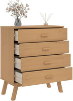 Scandinavian Style Solid Pine Wood Drawer Cabinet - Image 5