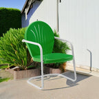 Crosley Furniture Griffith Outdoor Chair, Retro Metal Patio Chairs - Image 5