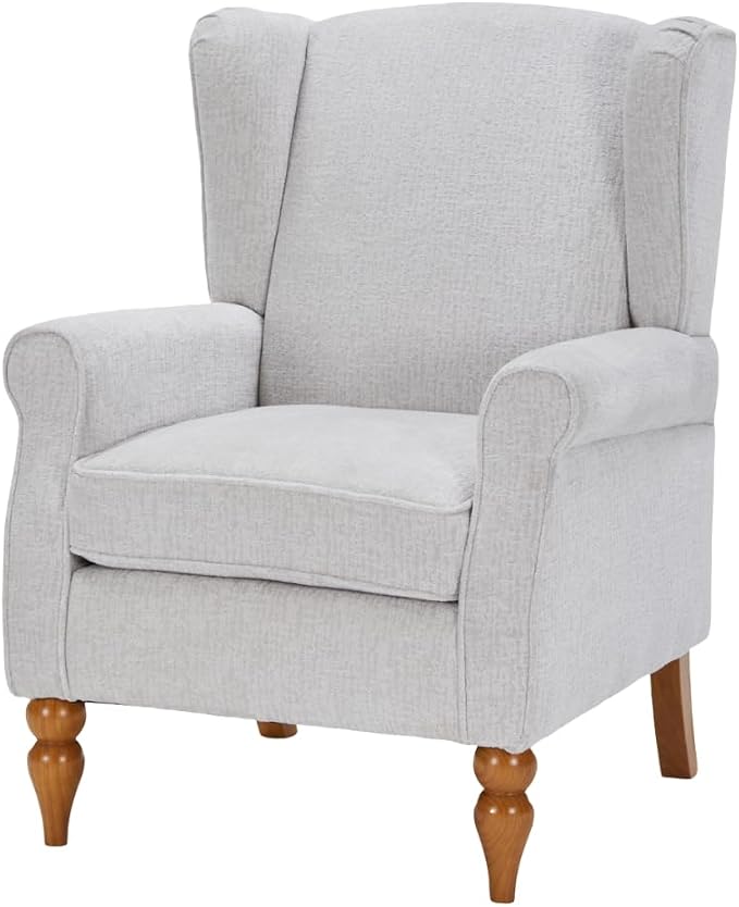 Mid-Century High Wingback Chair Set of 3, Modern Fabric Accent Chair Armchair - Image 8