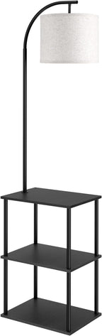 PARTPHONER Floor Lamp with Table, Night Stand with Lamp, Narrow Side Table with - Image 9