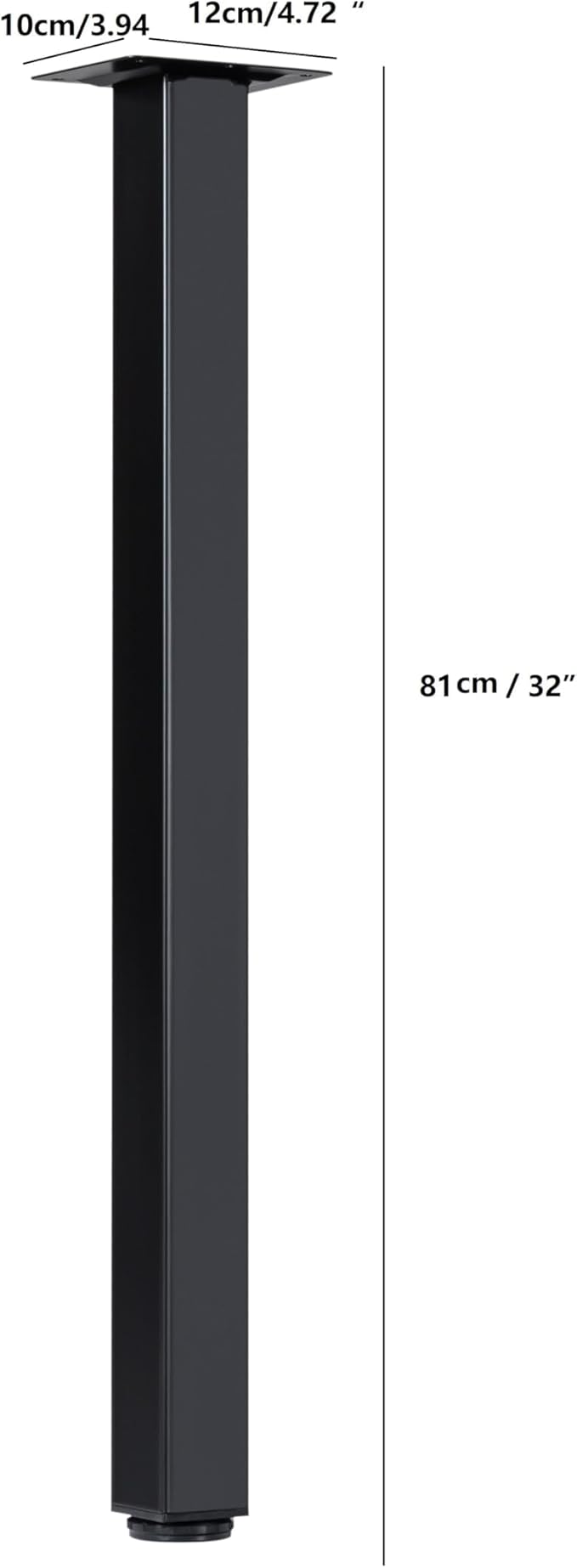 LCSDLHLSY Table Legs 32 inch, Adjustable Square Furniture Legs, - Image 3