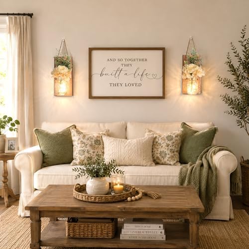 Rustic Wall Sconces Set of 2, Brown - Image 2