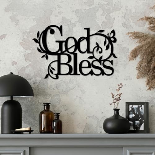 God Bless Metal Wall Sign for Home Decor, Christian Wall Art, 14.5x9 inch - Image 6