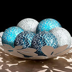 Vesici 6 Pcs Decorative Glass Balls Mosaic Orbs for Bowls,Chic Colors - Image 4