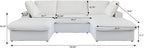 Cloud Modular Sectional Sofa Couch, U Shaped Couch 5 Seater - Image 2