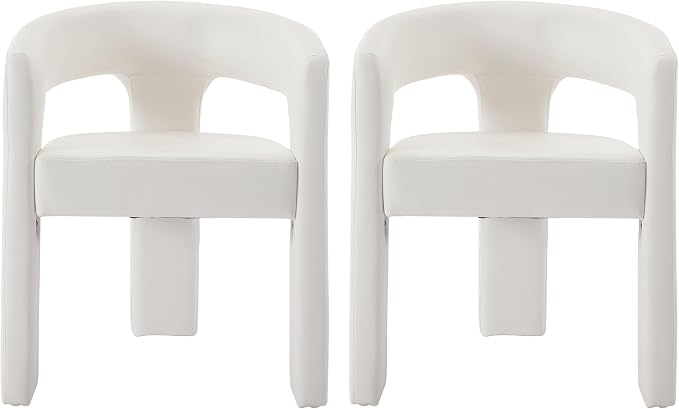 VESCASA Faux Leather Barrel Dining Chair by VESCASA