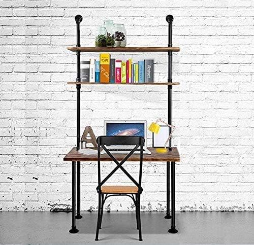 Computer Desk with Storage Shelves, Home Office Writing Desk, Bookshelf Laptop - Image 2