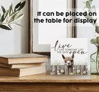 Alpaca Signs - Farm Cottagecore Animal Office Kitchen Bedroom Decor,Rustic Farmhouse Live like Someone Left the Gate Open Home Decor Signs,Alpaca Gifts for Women,6x6 - Image 3