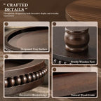 Acacia Wood Oval Decorative Tray for Rustic Living Room Decor, Dark Brown - Image 6