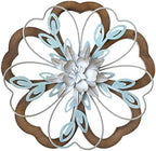Layered Flower Metal Wall Decor,Rustic Farmhouse Wall Art for Living Room by REMENNA