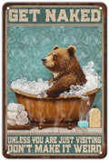 Bear Bath Metal Tin Sign 12x8 Inch Bear Metal Poster Bear Tub Metal Tin Sign Home Kitchen Garden Bar Pub Restaurant Bathroom Are Wall Decor by KIYOYOHomeIsOurHappyPlace
