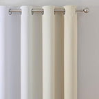 Beige and Greyish White Ombre Blackout Curtains - Image 4