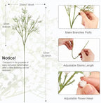 N&T NIETING 30Pcs Babys Breath Artificial Flowers Bulk Faux Flowers, White - Image 5