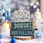Yuntau 4 Pcs Winter Home Decorations Snowflake Centerpieces for Tables - Image 2