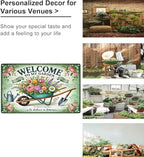 Bestylez Gardening Gifts Vintage Gardening Signs Welcome to My Garden Tin Sign for Home Garden Greenhouse Living Room Bedroom Yard Cottage Outdoor Decor 8X12 Inch (3357) - Image 3