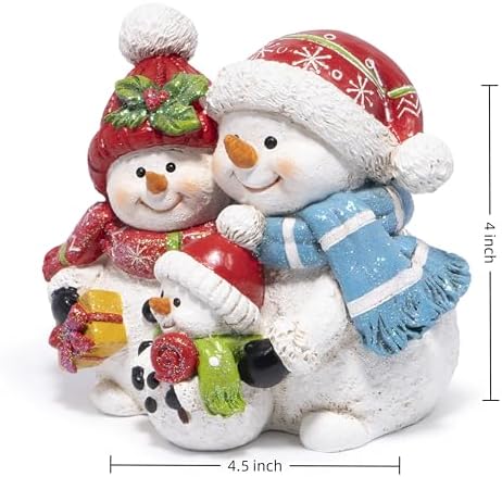 Hodao Christmas Snowman Figurine, Family Winter Tabletop Home Decor - Image 2