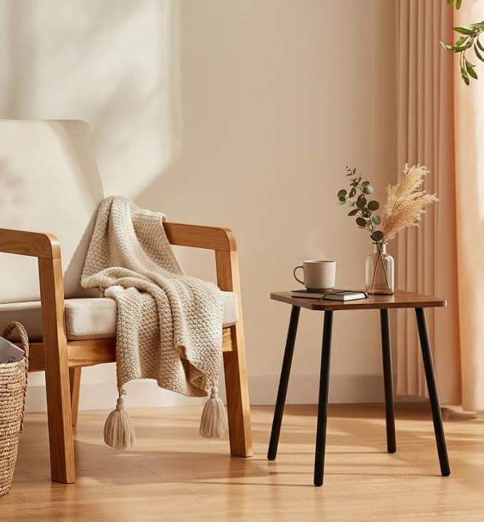 FORAOFUR Side Table, Rectangular Wooden Small End Table, Small Accent Table - Image 2