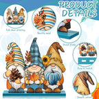 Wenqik 6 Pcs Fall Wooden Table Decorations for Home, Harvest Gnome - Image 4