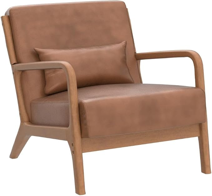 INZOY Mid Century Modern Accent Chair - Image 4