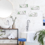 4 Pieces Green Bathroom Decor Christian Wall Decor Motivational Religious Prayer Sign with Eucalyptus Tropical Leaves for Home Living Room Office Bedroom Bathroom(Green, 10x4 In) - Image 7