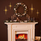 Blulu 4 Pcs Starburst Mid Century Wall Decor, Retro Gold Wall Art - Image 2