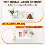 Qukaka 15" Floating Shelves for Wall, 3 Pack Pure White Display Ledges - Image 6
