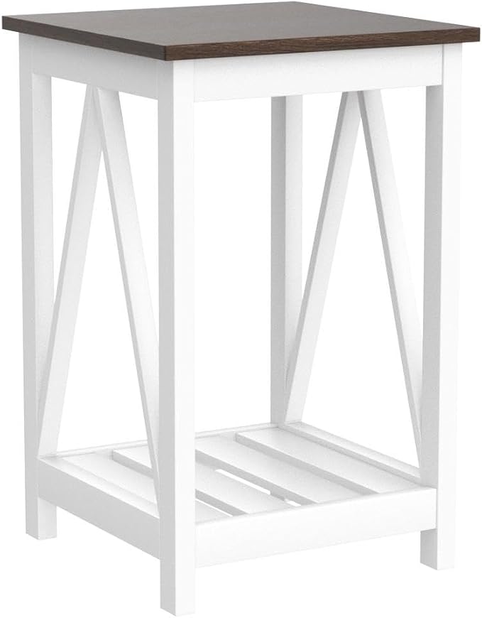 ChooChoo Farmhouse End Table, Rustic Vintage End Side Table - Image 5