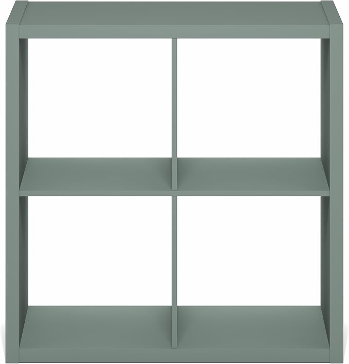 Furinno Cubicle Book Shelf, 4-Cube Bookshelf, Extra Thick Frame Reversible - Image 8
