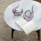 2 PCS Silver Decor Accent Ceramic Statue Abstract Sculptures Centerpieces Mid Century Modern Decor for Tables Coffee Table top Decorations for Living Room Desktop Shelf Dining Room Kitchen - Image 6