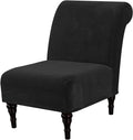 H.VERSAILTEX Armless Accent Chair Covers Thick Velvet Armless Chair Slipcovers by HVERSAILTEX
