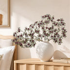 5 Pcs 23.62 Inch Burgundy Berry Stems, Fake Plants Summer Faux Berry Stems Branches Artificial Sedum Berry Spray Picks for Vase Home Farmhouse Garden Wedding DIY Decorations - Image 4