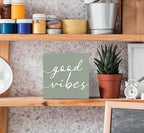 SRADMO Botanical Eucalyptus Leaves Wood Box Sign Desk Decor, Rustic Eucalyptus Leaves Wooden Block Box Sign Decoration For Home Office Shelf Table Decor (Green) - Image 4