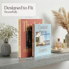 MESMOS Decorative Books for Shelves, Coffee Table Decor Faux Books for Decoration, Works as Hidden Storage Box, Magnetic Closure, Linen Texture, Packaged in another Aesthetic Fake Book (Home & Living) - Image 3