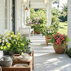 RECUTMS Artificial Flowers for Outdoors,White Yellow Fake Flowers Plants - Image 3