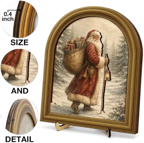 Christmas Decor Vintage Santa Claus Gift Sack Wall Art Sign Table Decor - Image 3
