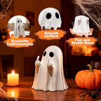 Halloween Ghost Figurine White Decorative Cute Finger Ghost Ornaments - Image 3